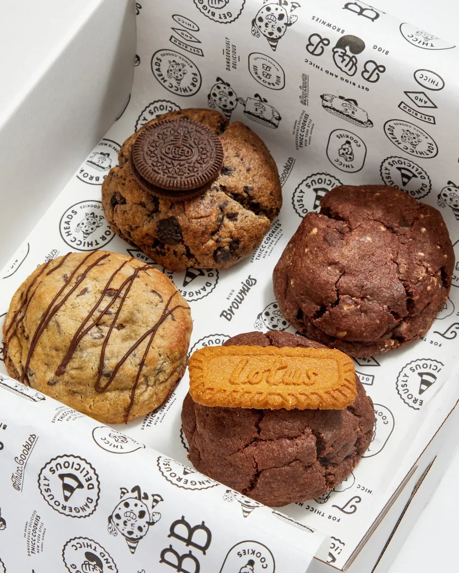 "Happy Birthday" Beige Box- BIGG Brownies & THICC Cookies - New York Style Cookies