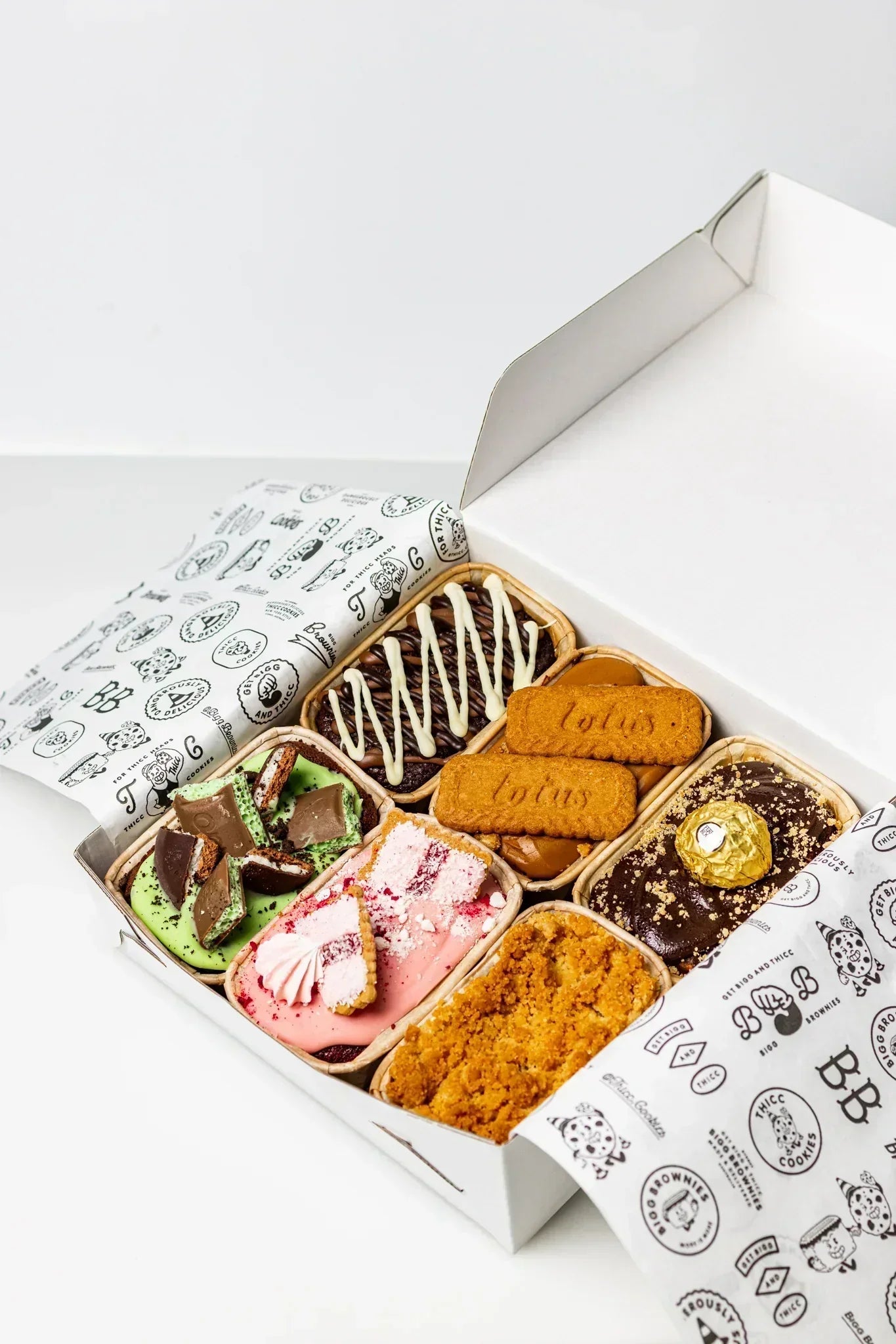 "Thank You" Green and Blue Box- BIGG Brownies & THICC Cookies - New York Style Cookies