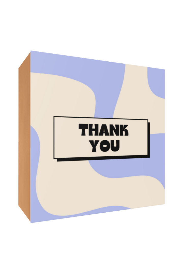"Thank You" Purple Beige Wave Box- BIGG Brownies & THICC Cookies - New York Style Cookies