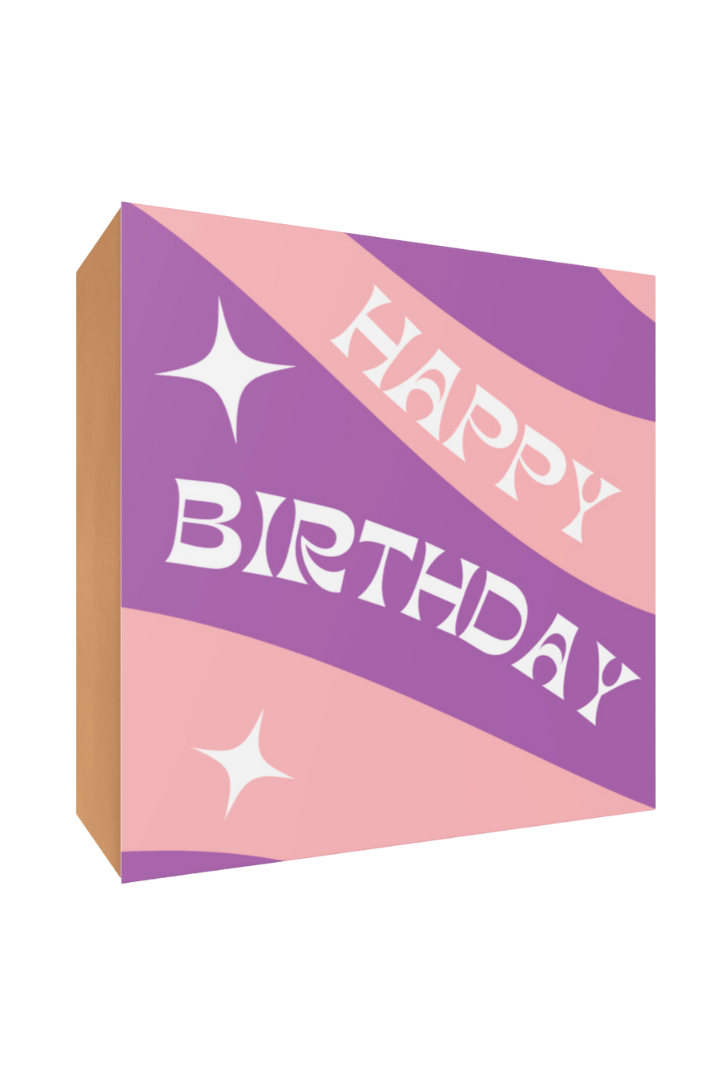 "Happy Birthday" Pink and Purple Box- BIGG Brownies & THICC Cookies - New York Style Cookies