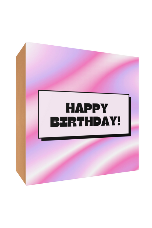 "Happy Birthday" Pink Wave Box- BIGG Brownies & THICC Cookies - New York Style Cookies