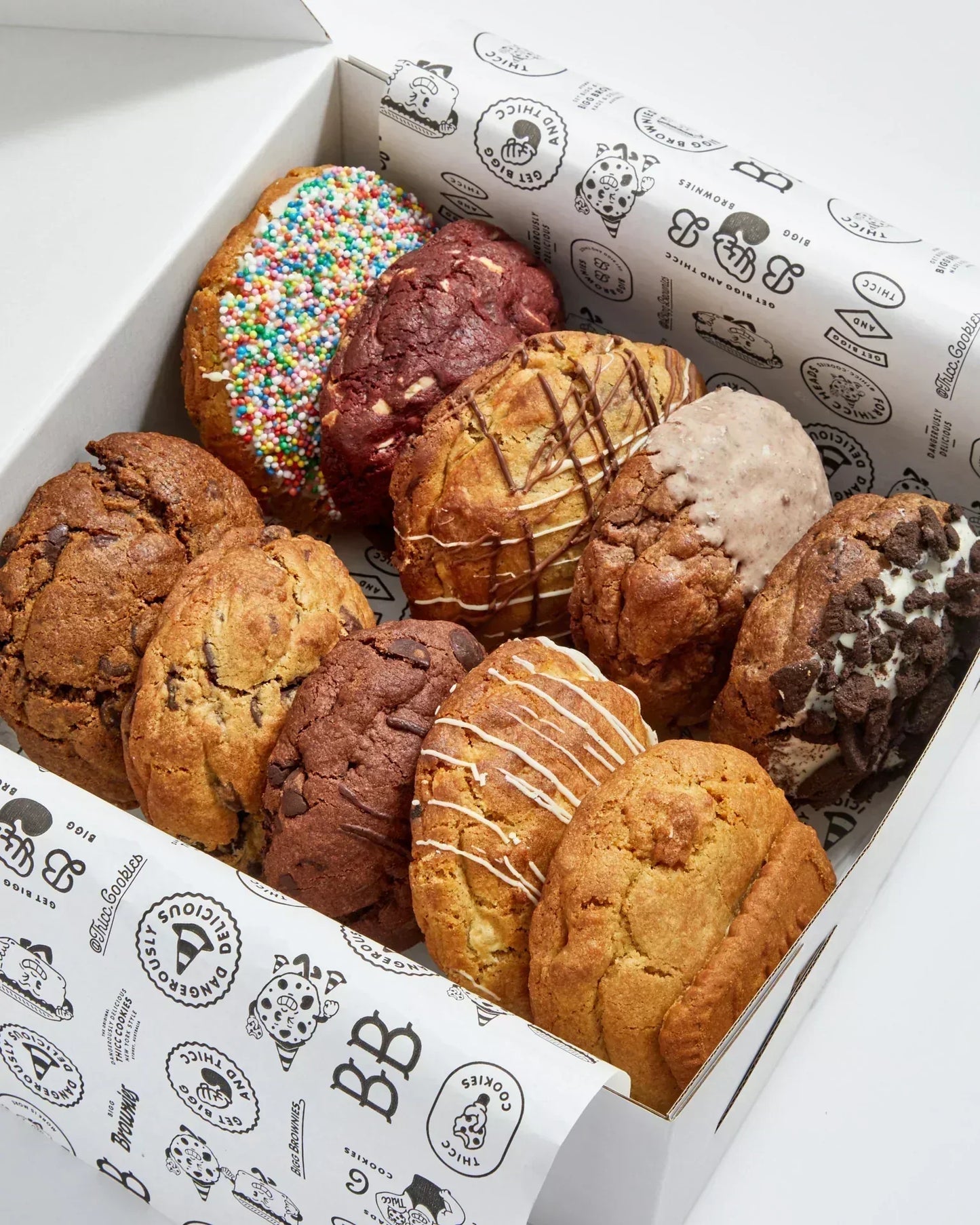 "Happy Holidays" Box- BIGG Brownies & THICC Cookies - New York Style Cookies