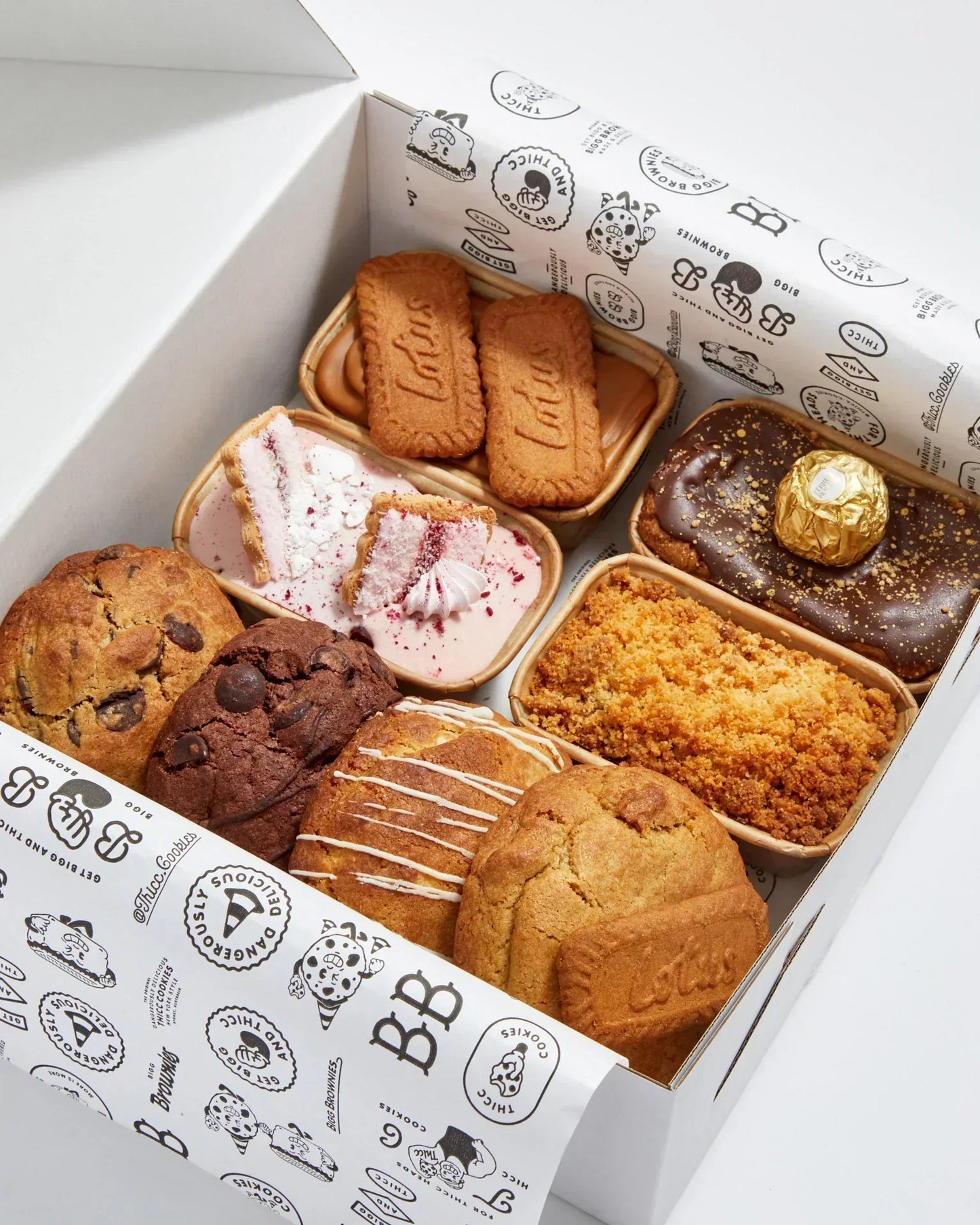 "Happy Birthday" Beige Box- BIGG Brownies & THICC Cookies - New York Style Cookies