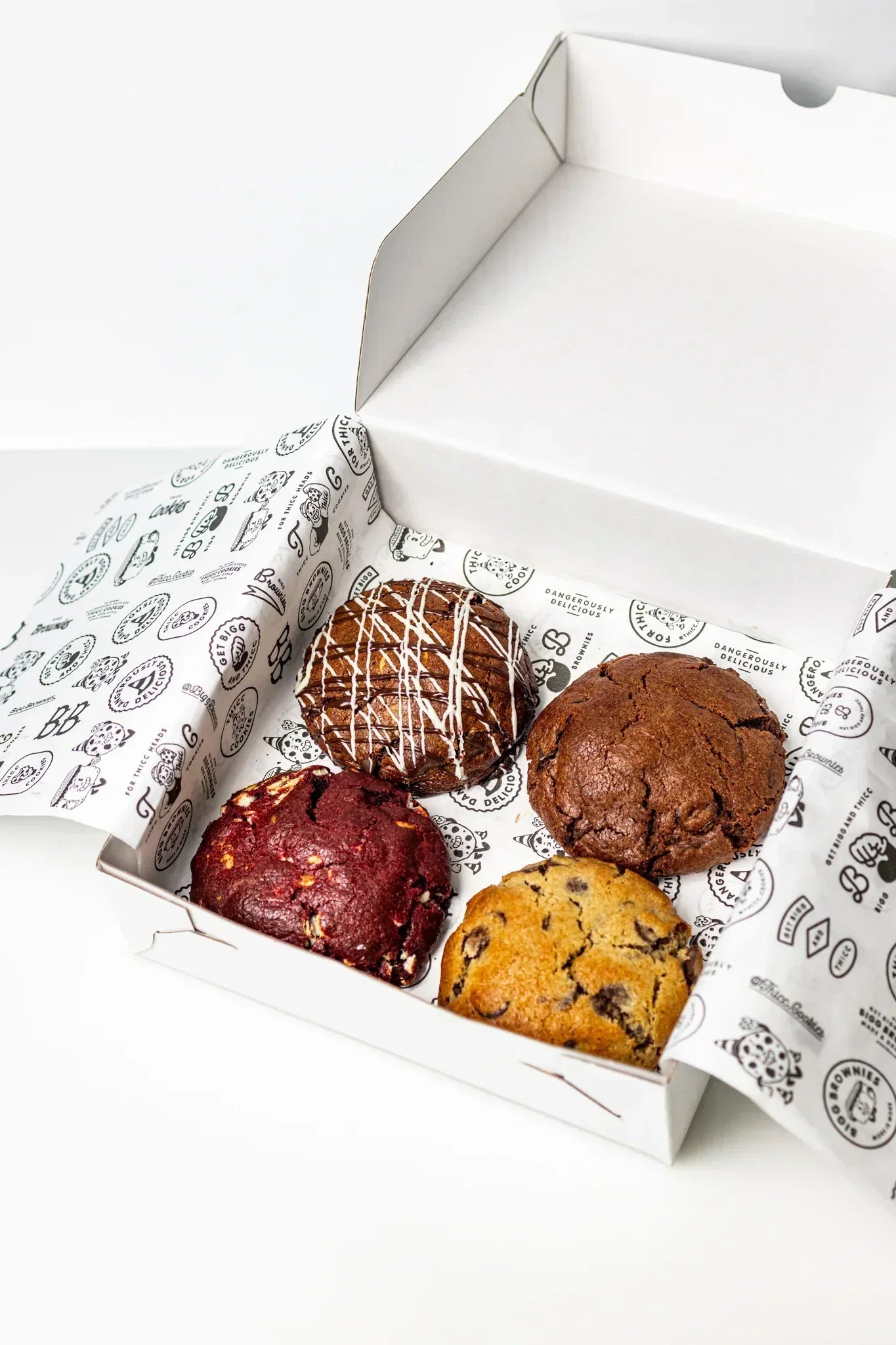 "Happy Birthday" Beige Box- BIGG Brownies & THICC Cookies - New York Style Cookies