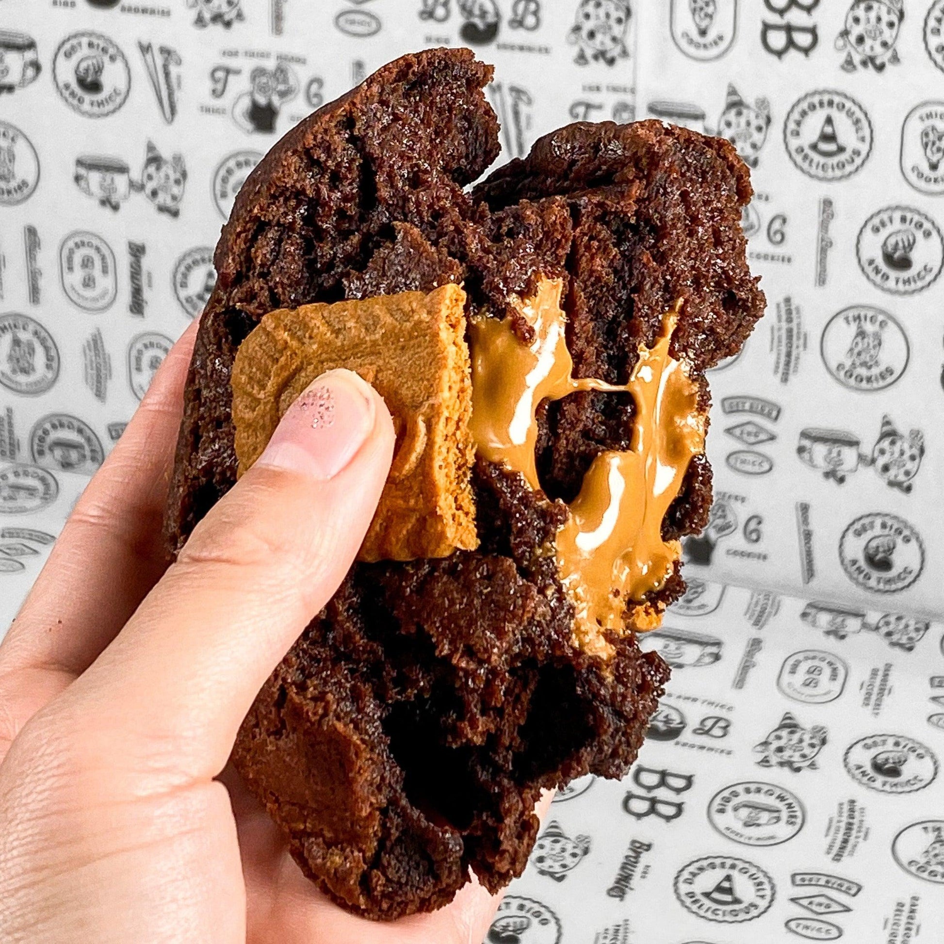 VEGAN Biscoff Lotus- BIGG Brownies & THICC Cookies - New York Style Cookies